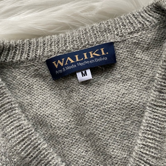 Waliki Alpaca V Neck Sweater - Picture 4 of 8